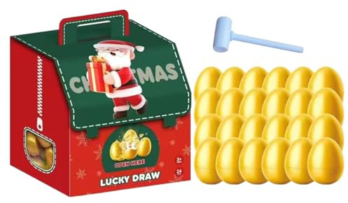 Rompecabézas De Juguete Sorprésa Golden Pop Its Eggs, Con Diseño Coleccionable Reutilizable, 20x19,8x13 Cm, Juguetes De Cája Ciega De Huevo Dorado, Huevos De Cuenta Regresiva Navideña, Para Niños