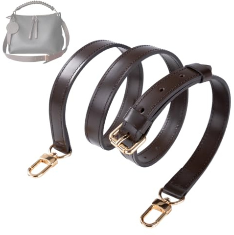 BERRY & SNOWY Vachetta-Leder-Umhängetaschengurt für Pochette Metis, Speedy 30, Breite 2 cm, Verstellbarer Schultergurt-Ersatz (Glanzkaffee)