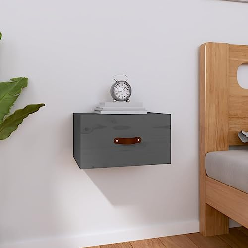 Frdhee Armoire de bureau, multifonction, comode, couloir, table de chevet murale, grise, 40 x 29,5 x 22 cm, pour garage, salon, chambre à coucher, montage facile