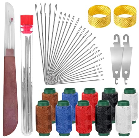 41 Teiliges Nähset Grundausstattung Nähnadeln Set mit Sticknadeln Einfädler | Sewing Kit Tragbares Nähzubehör Für Anfänger DIY Liebhaber Und Reisende Praktisches Werkzeug