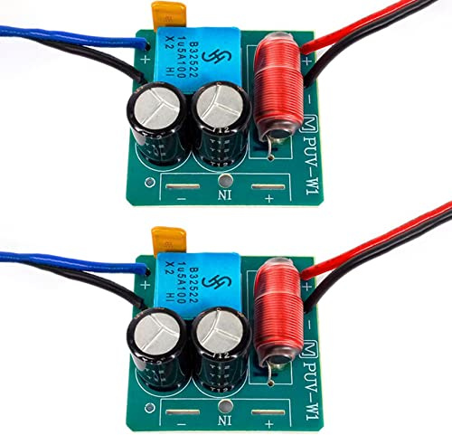 Deechate 3 altavoces de audio de 2 vías de 60 W, divisor de frecuencia, 2 unidades, accesorio cruzado