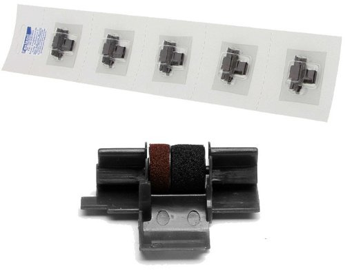 5x Farbrollen für Olympia CPD 3212 S -(schwarz/rot) Farbwalzen kompatibel für CPD3212S