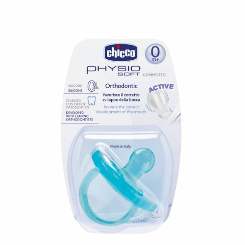 Chicco Beruhigungssauger Physio Soft Silikon 0m+, 1 Stück, Boy