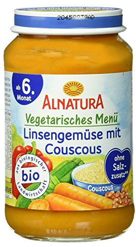 Alnatura Bio Linsengemüse mit Couscous, 6er Pack (6 x 190 g)