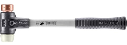 SIMPLEX-Schonhammer, Kupfer/Nylon; mit verstärktem Tempergussgehäuse und Fiberglasstiel | D=30 mm | 3748.030