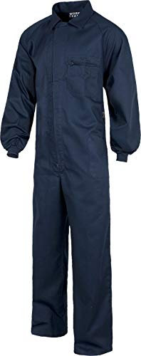 Work Team Buzo Italiano, Cuello Solapa, Manga ranglan, un Bolso de Pecho y Cremalleras de Nylon. Hombre Marino 64