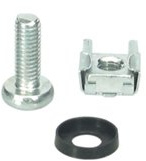 M-Cab 7200157 Rackzubehör Cage Nuts Pack - Rack-Zubehör (Cage Nuts Pack, Silber)