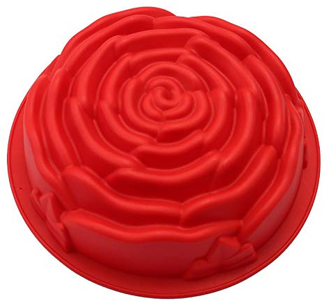RoseFlower Moule à gâteau en silicone en forme de fleur de rose anti-adhésif pour bonbons, gâteaux, desserts au chocolat et gelée, outils de décoration de fête d'anniversaire