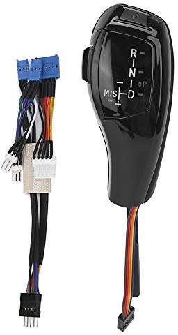 Schalthebel, elektrischer LHD Automatischer LED-Schaltknauf Nachrüstsatz Kompatibel mit E46 E60 E61 Refit für F30 (Glänzend schwarz)