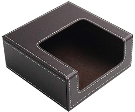 GUMEI Servilletero de cóctel Cuadrado de Cuero PU, dispensador de Papel para servilletas, Caja de pañuelos, Carrito de Bar para Mesa de Comedor, decoración del hogar