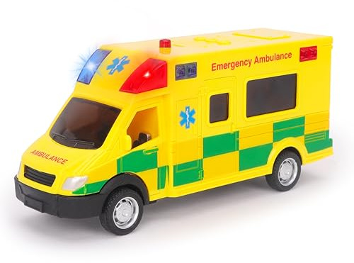 Toyland® 18cm (8”) Emergency Ambulance With Light & Sound - 1:40 Scale - Role Play Toy Vehicle - Ages 3+