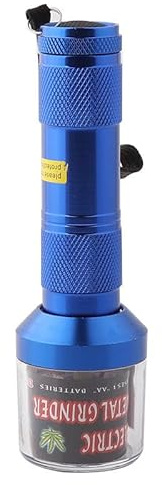 Zinc Alloy Electric Metal Grinder Herb Tabacco Crusher Grinder Cracker(Blue Color, no battery included)