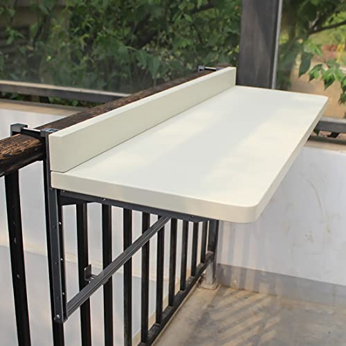 Tavolino Pieghevole da Balcone Sospeso,regolabile in altezza su 5 livelli,Portatile Alluminio Scrivania,appendere alla ringhiera del balcone,Tavolo da Balcone per Giardino Tavolini Campeggio Patio