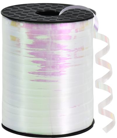 BEISHIDA 457,7 m weißes Ringelband, 5 mm für Geschenkverpackungen, dünnes, lockiges Band zum Basteln, Ballonschnur, Geburtstagsparty, Dekoration, Verschönern von Hochzeiten