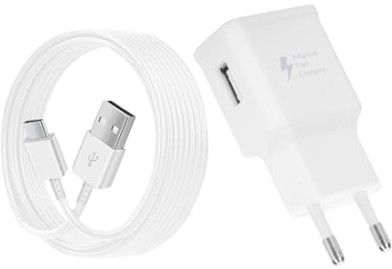 USB Ladegerät mit Ladekabel Original USB Typ-C für Samsung Galaxy A16 A15 A14 A13 A06 A05s A04s AA56 A55 A54 A53 A52s A40 A36 A35 A34 A33 A25 S8 S9 S10 S20 FE, Schnellladegerät Adapter Handy-Kabel