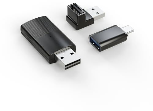 MINIX Wireless CarPlay Adapter für Apple wandelt werkseitig kabelgebundenes CarPlay in kabelloses CarPlay um, kompatibel mit iPhone iOS 10+ und Autos ab Baujahr 2016, geringe Latenz mit USB-C