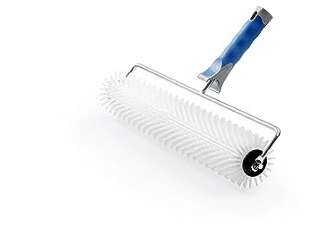Spiked Aerator Roller for Self-Leveling Concrete, Flooring, Screeding, and Latex, Rolling Attachment Removes Air Bubbles for a Smooth Floor Finish, 460 mm Wide and 20mm Spike Length