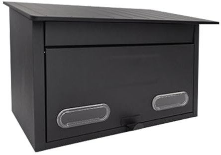 YCWJPPL Wandmontierte Briefkästen für Zuhause im Freien, Moderner Briefkasten aus Verzinktem Stahl, Abschließbarer Postkasten Großem 38 x 19 x 23 cm