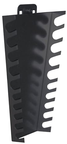 ADB Lochwand Werkzeughalter mit 10 Auflagen für Ringschlüssel Maulschlüssel Gabelschlüssel Zubehör, Farbe (RAL):Tiefschwarz (RAL 9005), Ausführung:225-125 x 255 mm