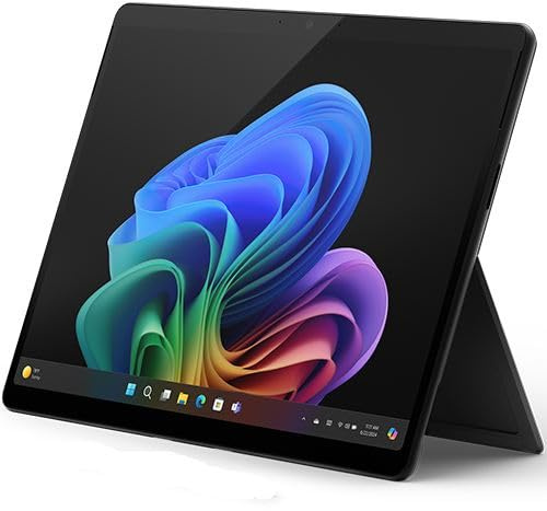 Microsoft Surface Pro (ohne Ladegerät), Copilot+ PC, 33 cm (13 Zoll), OLED-Touchscreen, Snapdragon X Elite, 16 GB RAM, 512 GB SSD, neuestes Modell, 11. Edition, Windows 11 Home, Schwarz