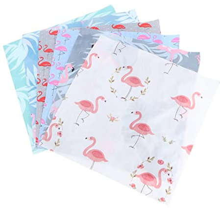 DIYEAH Basteln Mit Chinesischem Flamingo-Druck 12 Dekorative Twill-Stoffe Für Familienprojekte