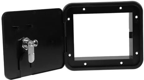 OSOLADY Serratura Facile Installazione per Porta di Stoccaggio Camper in ABS e Lega con 2 Chiavi, per Viaggi e Campeggio, Compatibile con Porta Oggetti Camper
