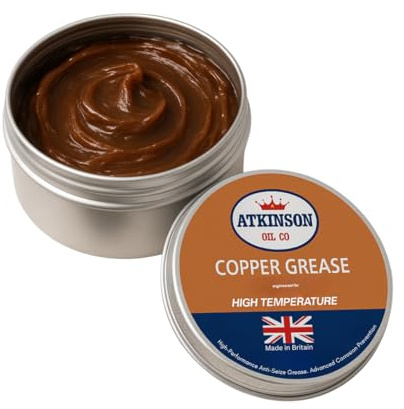 Atkinson Oil Co. Premium Copper Grease High-Temperature Anti-Seize Compound - 30g Tube - Made in UK - Protects Against Seizing, Corrosion & Rust