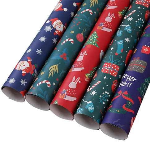 Weihnachts-Geschenkpapier, gerolltes Weihnachtspapier mit Elch- für | und Mädchen