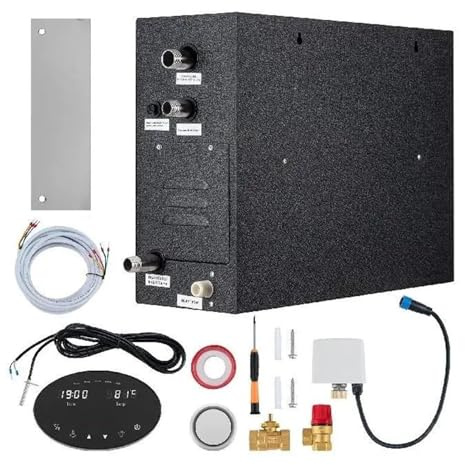 SMTYXS Dampf-Duschgenerator, 10,5/12/15 KW, Segmentierte Heizung Und Temperaturanpassung Und 24-Stunden-Timer, Dampfbad-Set, Heimzimmer Schnelle Aufheizgeschwindigkeit(Type 3)