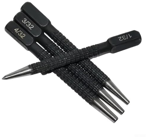 Lot de poinçons centraux manuels avec 4 tailles et poignées texturées antidérapantes pour un meilleur contrôle et une précision dans le marquage des points de forage
