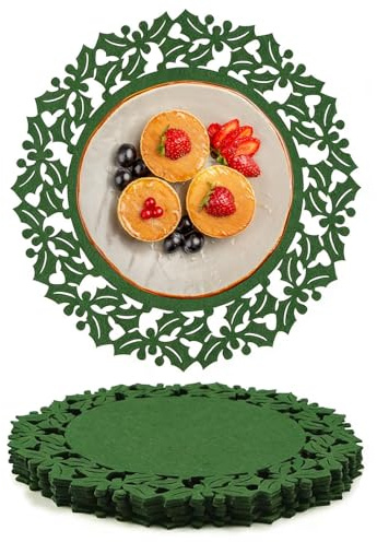 Sottobicchiere in feltro, motivo decorativo, 6 pezzi, antiscivolo, in tessuto assorbente, decorazione per ufficio, casa, sottobicchieri, per cucina, ufficio, appartamento, residenza studentesca