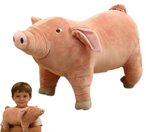 Xiyocadt Niedliches Schwein Kuscheltier, Rosa Schwein Kuscheltier, Weiche Spielzeugpuppe Kissen Geschenke für Mädchen und Junge (25cm)