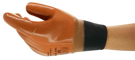 Ansell Winter Monkey Grip 23-191 Gants de Travail, Résistance Thermique Anti-Froid, Protection Oléofuge Huiles et Graisses, Mécanique Industrielle, Bleu, Taille 2XL (12 Paires)