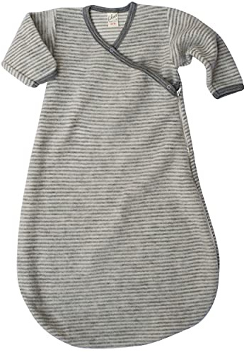 Lilano, Baby Wickelsack Flausch, 100% Wolle (kbT) (62-68, Hellgrau/Natur)