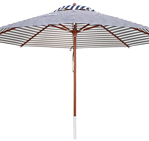 anndora® Sonnenschirm Marktschirm Holz Gartenschirm ø 4 m rund - mit Winddach Farbauswahl