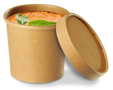 Générique POT A SOUPE + COUVERCLE EN KRAFT BRUN 350 ML PAR CARTON DE 250