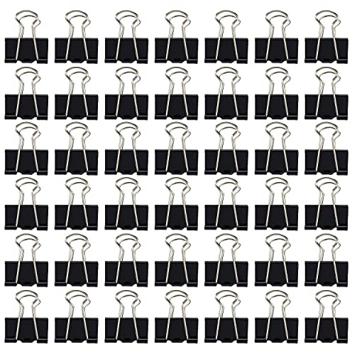 42Pcs Bulldog Clips 25mm Binder Clips Metal Foldback Clips Middle Swallowtail Clip File for Office School Home Kitchen Shops