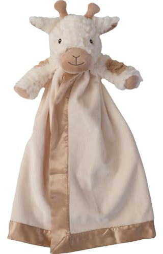 Bearington Lil' Lofty Giraffe Lovey Blanket - 18 Soft Plush Baby Security Blanket with Giraffe Head - Cuddly Stuffed Animal Lovie for Newborns, Infants, Toddlers, Boys, and Girls