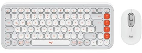 Logitech POP ICON COMBO, kit mouse e tastiera Bluetooth, digitazione comoda, tasti e pulsanti programmabili, clic discreti, Easy-Switch fino a 3 dispositivi