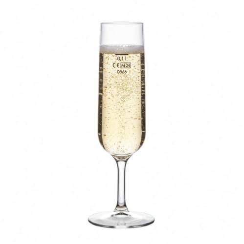 BARCRAFTERS Sektglas aus Kunststoff, 2 Stück, Prosecco Becher Inhalt 130ml Füllstrich auf 0,1L, Outdoor