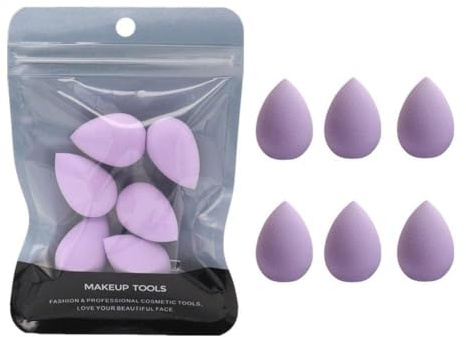 Mini-Make-up-Schwamm, klein, für Foundation, Puder, Concealer, Highlight, Lidschatten, Mini-Beauty-Mixer, Blender und Schwämme, 6 Stück