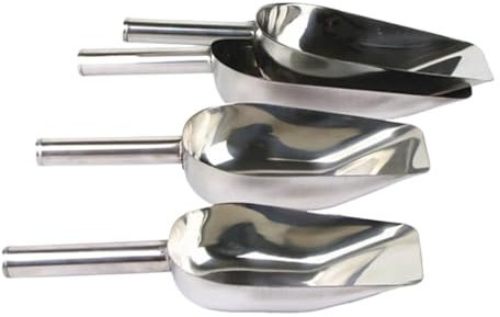 Stainless Steel Ice Scoop Shovel, 1 PCSParty Bar Buffet Kitchen Sugar Flour Dry Goods Shovel Ice Cream Tools Food Measuring Scoop Shovel(24 CM)