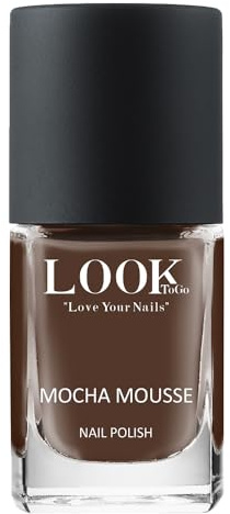 Veganer Nagellack MOCHA MOUSSE NP 166 von Look To Go – 21-free, schnelltrocknend & langanhaltend, PETA approved, Made in Germany, 12 ml