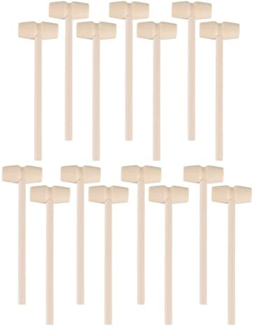 Abaodam Educational Toy Hammer Set 15pcs Kids Wooden Mallets Small Mallets for Pounding for Birthday Christmas
