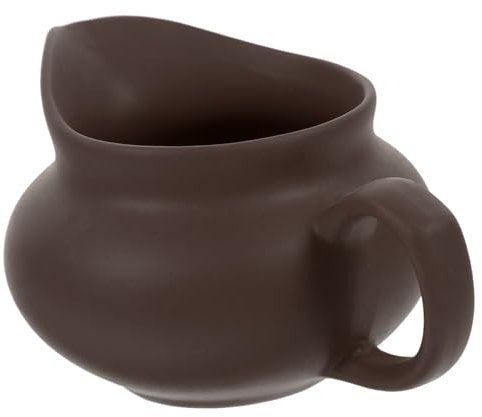 Jarra de Cerámica Vintage Marrón Vertedor, para Salsa y Ensalada