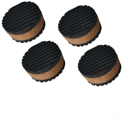 4pc rubber cork composite mats with sandwich structure offering vibration isolation and noise reduction for equipment
