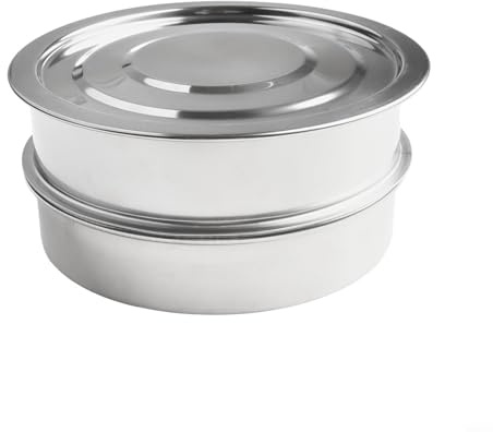 Set per la coltivazione di germogli in acciaio inossidabile con vassoi per germinazione a rete a 2 livelli, base e coperchio per la raccolta dell'acqua, progettato per promuovere una crescita sana ed