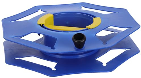 Operitacx Avvolgicavo Portatile con Maniglia Centrale Girevole, Bobina per Cavo di Prolunga Blu Resistente, Organizer per Cavi Elettrici da Officina e Garage, Gestione Cavi Efficiente