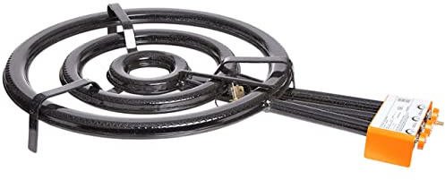 PaellaWorld International Paella de Gas Anillo, grabadora de 3 Ring, Negro, Ø 60 cm