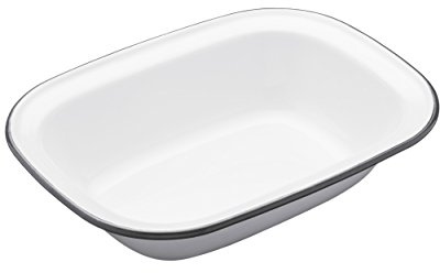 Living Nostalgia Kitchencraft Plat à Tarte Ovale 22cm Blanc/Gris, Porcelaine, Blanc/Gris, 9 X 12 X 16 cm